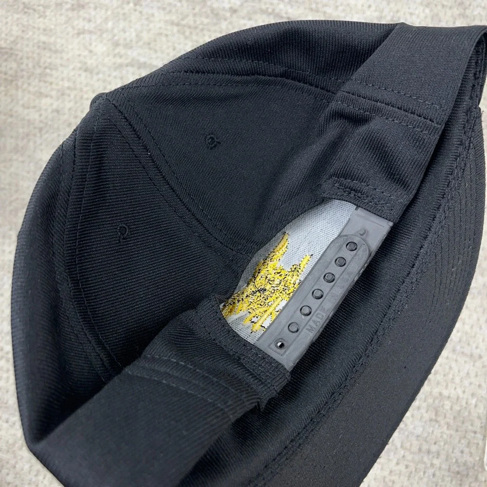 Vintage US Navy SEAL Team Hat Cap Snapback Made In USA Black Yellow Military 90s